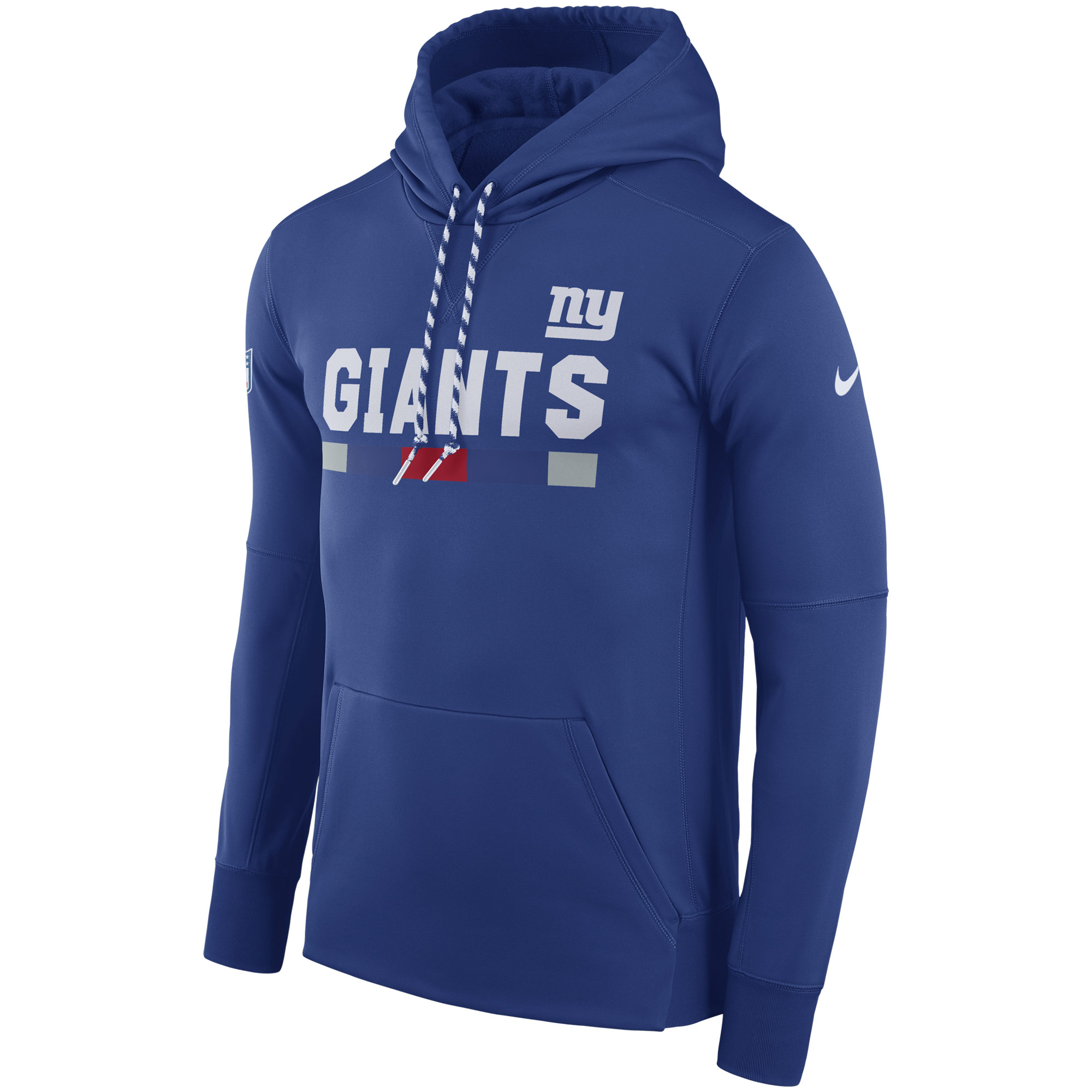 NFL Men New York Giants Nike Royal Sideline ThermaFit Performance PO Hoodie->new york giants->NFL Jersey